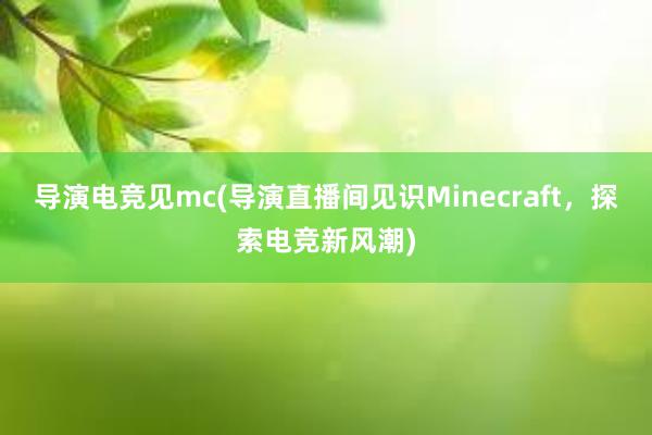 导演电竞见mc(导演直播间见识Minecraft，探索电竞新风潮)