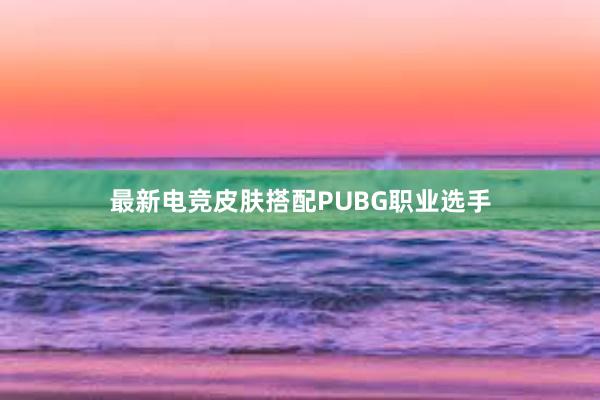 最新电竞皮肤搭配PUBG职业选手