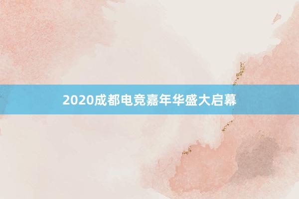 2020成都电竞嘉年华盛大启幕