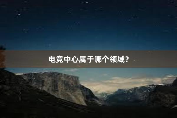 电竞中心属于哪个领域？